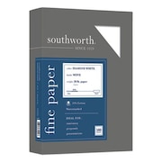 SOUTHWORTH Southworth, 25% COTTON DIAMOND WHITE BUSINESS PAPER, 95 BRIGHT, 20 LB, 8.5 X 11, 500/REAM 3122010